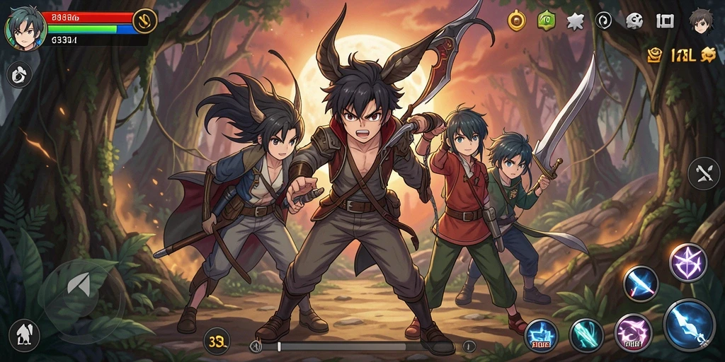 Tampilan gameplay 33L dengan karakter anime yang menarik.