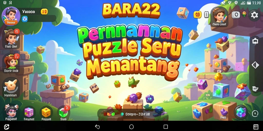 Tampilan gameplay BARA22 dengan berbagai teka-teki yang menarik.
