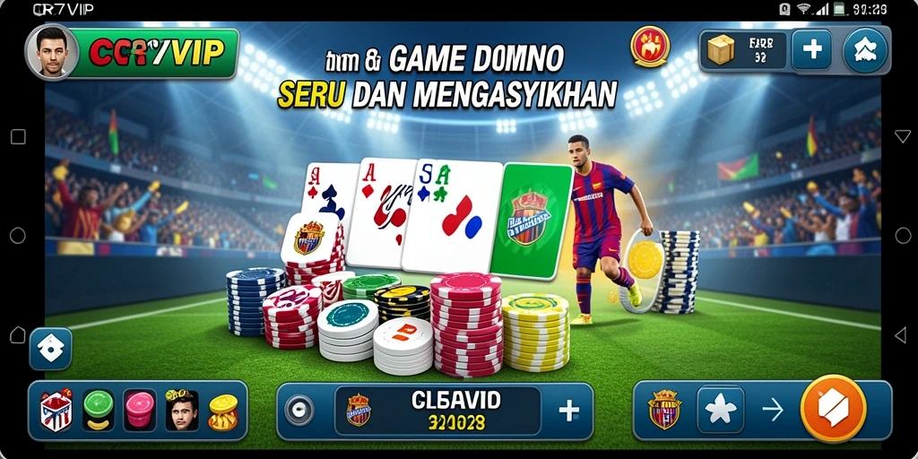 Screenshot gameplay CR7VIP yang menunjukkan keseruan bermain Domino.