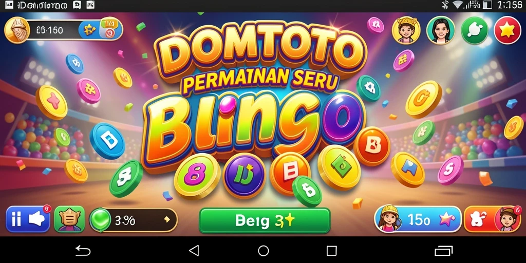 Screenshot gameplay DOMTOTO menampilkan suasana Bingo yang seru.