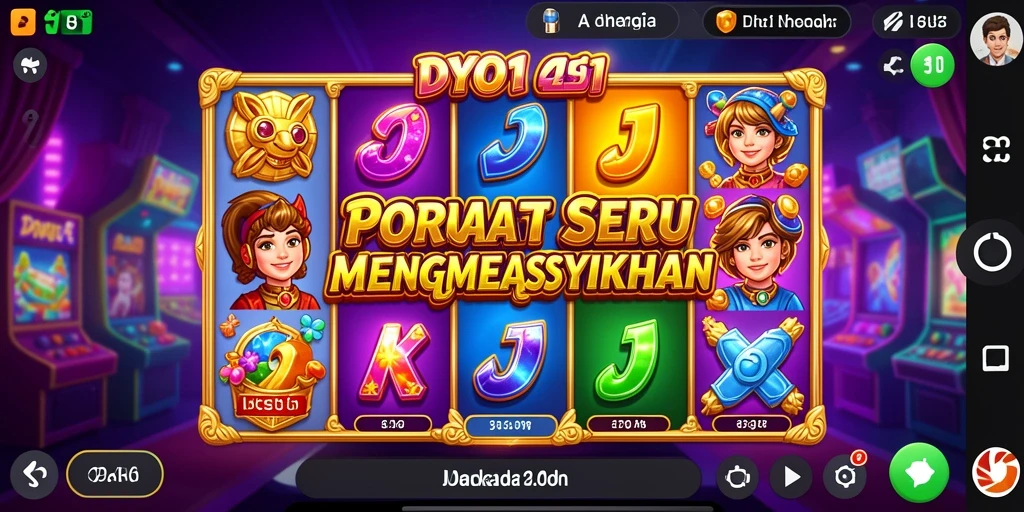 Tampilan gameplay DYO1 dengan tema slot yang menarik.
