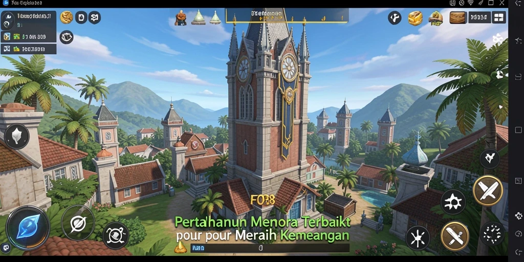 Tampilan gameplay intens dari FO8 dalam pertarungan Tower Defense.