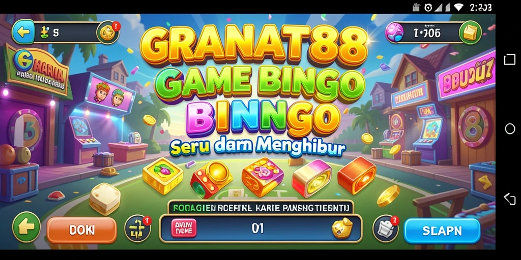 Tampilan gameplay Bingo yang mengasyikkan dan penuh warna.