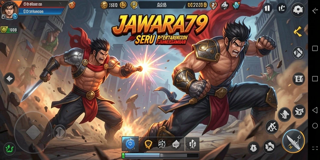 Gameplay JAWARA79 yang penuh aksi dan pertarungan menegangkan.