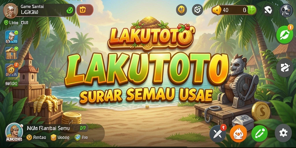 Screenshot LAKUTOTO menampilkan suasana gameplay yang santai dan penuh warna.