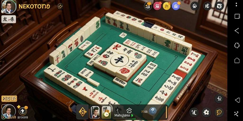 Tampilan gameplay menyusun ubin di NEKOTOTO yang menantang.