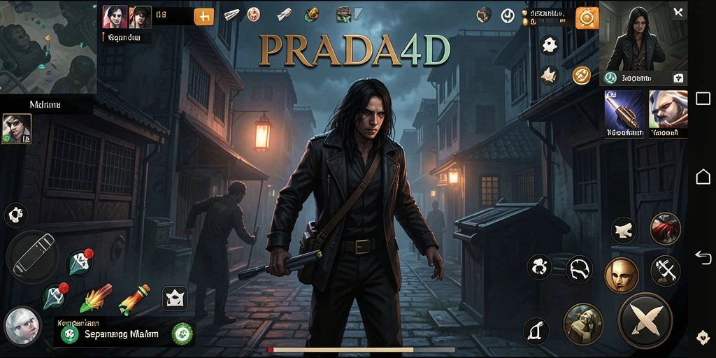 Screenshot gameplay menegangkan dari PRADA4D saat menjelajahi lokasi angker.