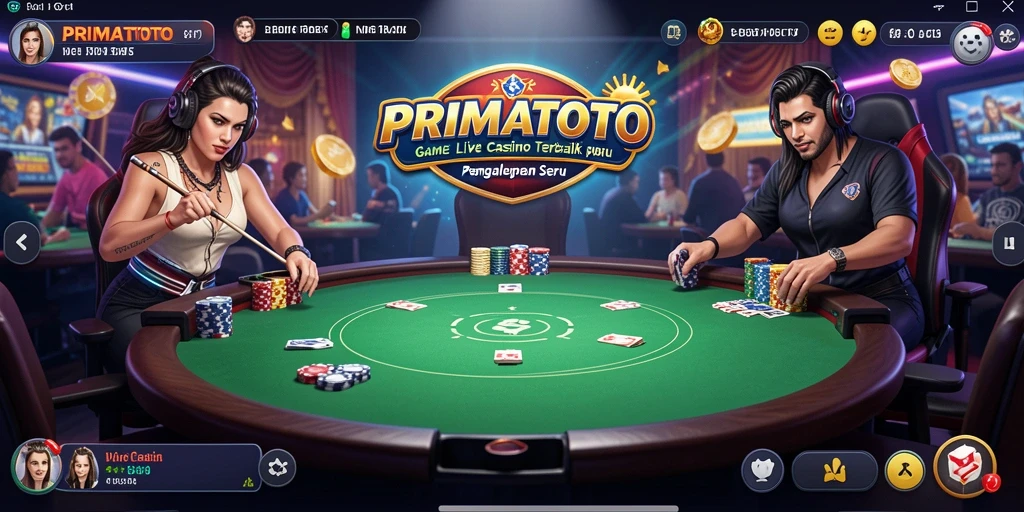 Screenshot gameplay Live Casino PRIMATOTO yang menarik.