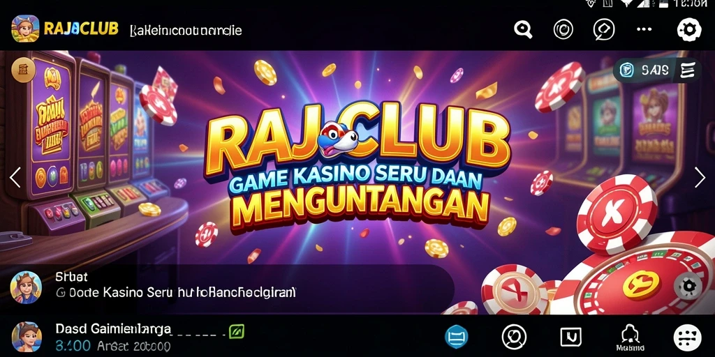 Screenshot RAJACLUB menampilkan gameplay seru permainan Kasino.