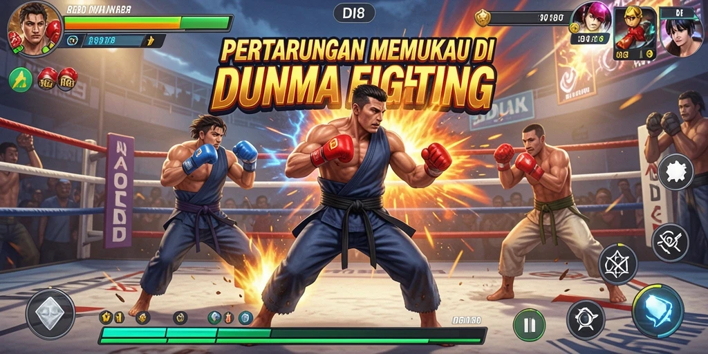 Tampilan seru gameplay pertarungan di RDI88 dengan karakter yang dinamis.
